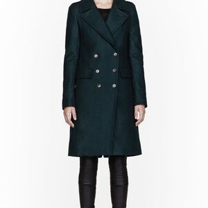 BLK DNM Green Military Wool Winter Coat